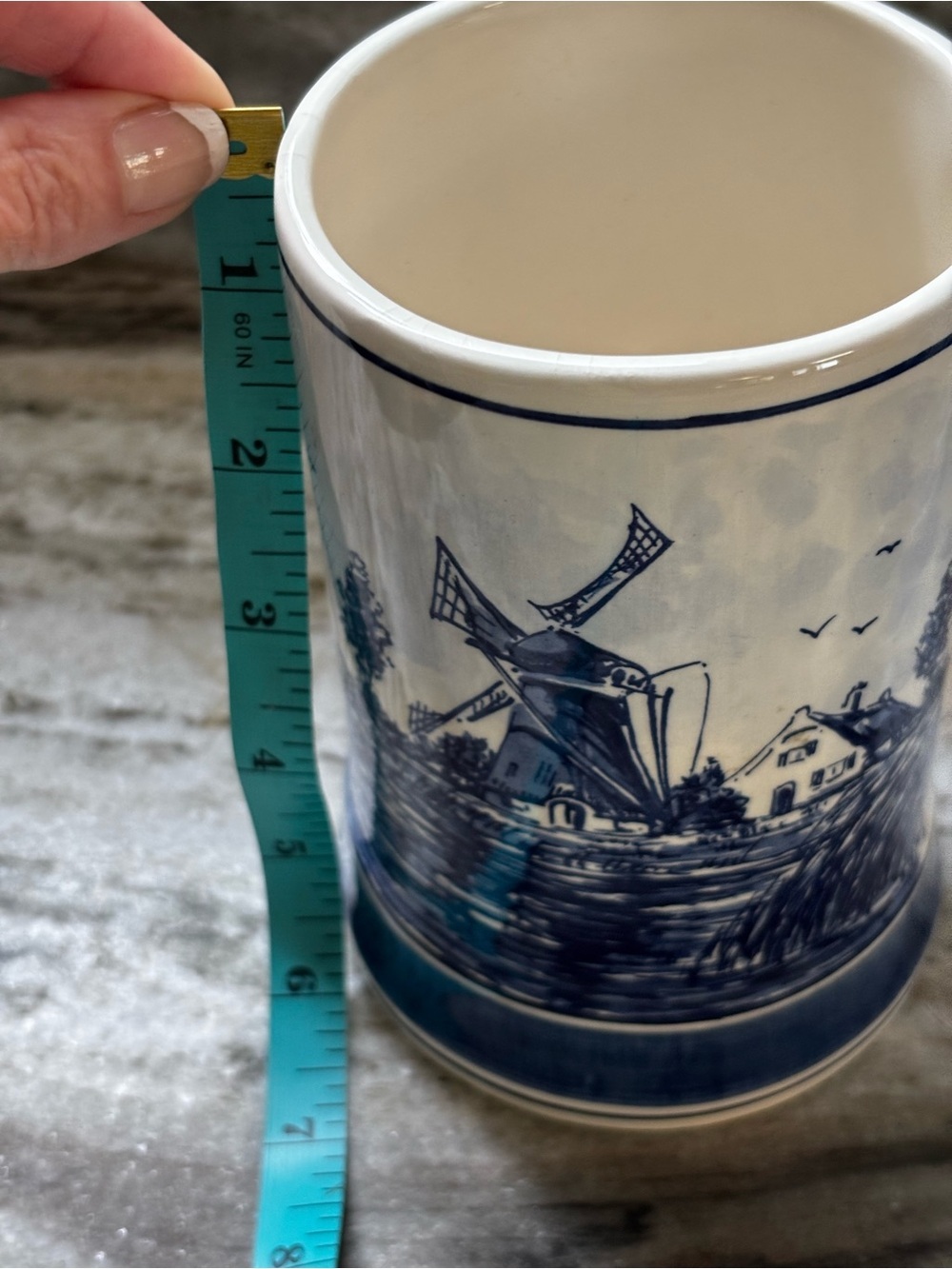 DELFT BLAUW Handpainted Made in Holland STEIN MUG set of 2 - Picture 6 of 9